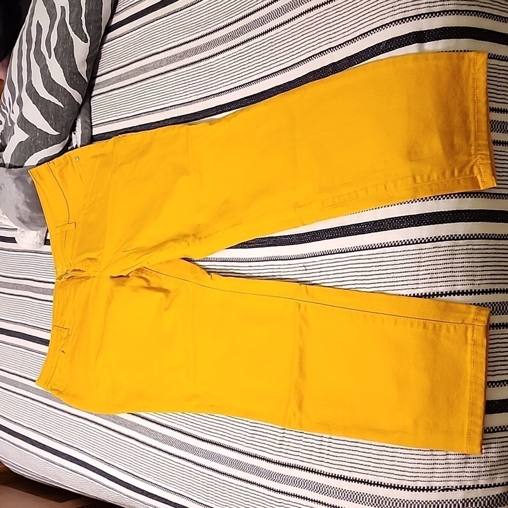 Mustard yellow skinny leg pants